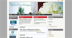 Desktop Screenshot of bridesfromhungary.com