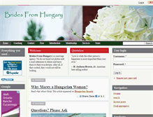 Tablet Screenshot of bridesfromhungary.com